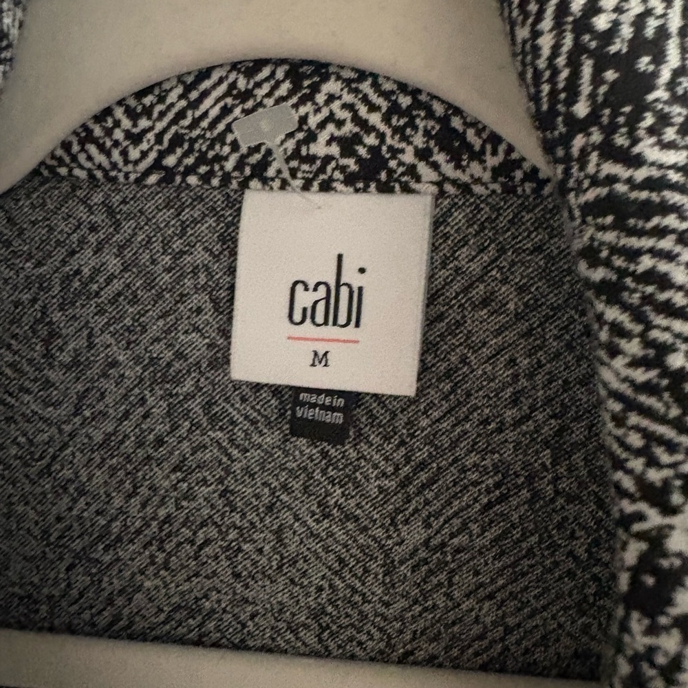 CAbi Black & White Double-Breasted Herringbone Blazer - Picture 2 of 5